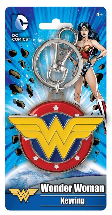 Wonder Woman Colored Logo Pewter Key Ring Kryptonite Kollectibles