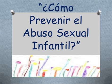 Prevención Abuso Sexual Infantil