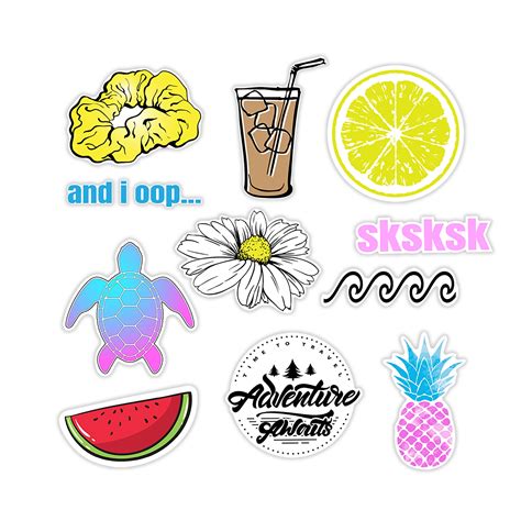 11 Pack Cute Vsco Stickers Pack Aesthetic Stickers For Hydro Water
