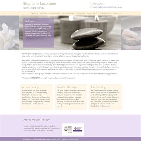 Massage Website Design Websites For Massage Therapists Healthhosts