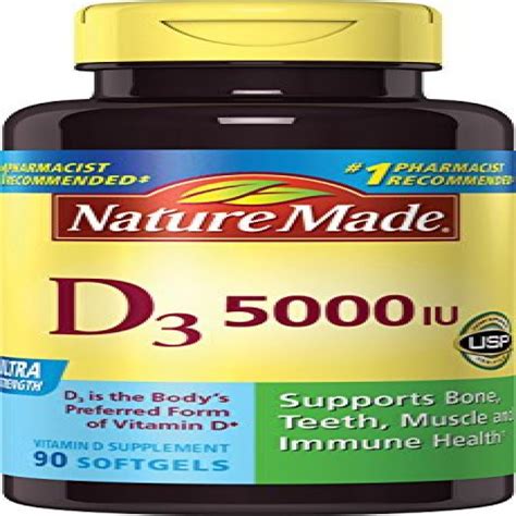Nature Made Vitamin D 3 5000iu 90 Softgels