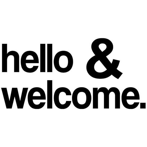 My Vinyl Story Hello And Welcome Office Decor Wall Decal Quote Sticker