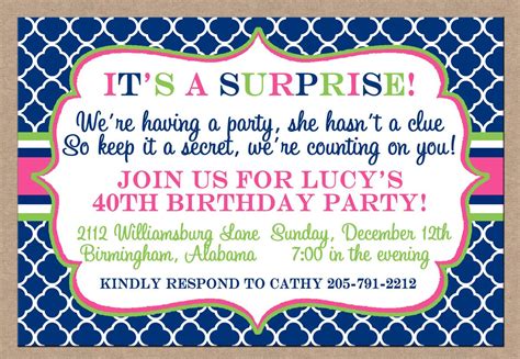 Free Surprise Birthday Party Invitations Templates Download Hundreds