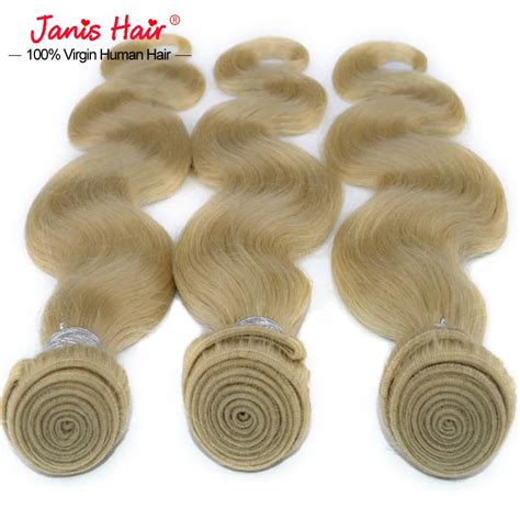 7a Grade Russian 613 Blonde Virgin Hair Unprocessed Russian Virgin Hair Body Wave Weave Bundles