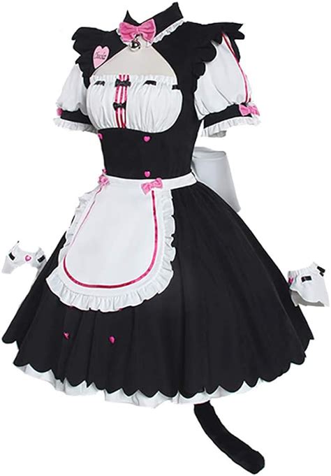 Nekopara Cosplay Lolita Gothic Dress Chocola Vanilla Cosplay Costume Anime Cat Girl Maid Sailor