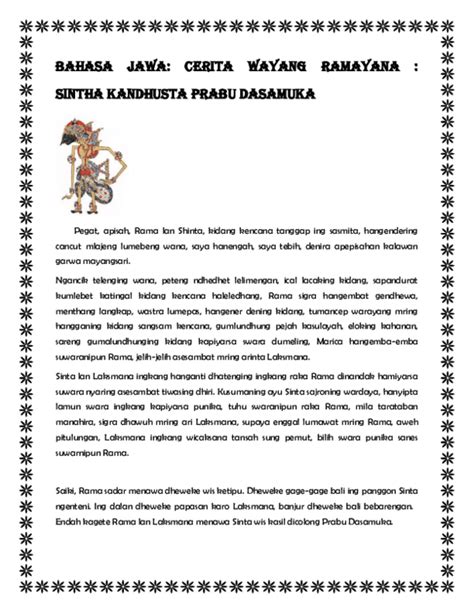 Sinopsis Ramayana Bahasa Jawa Tips And Pendidikan