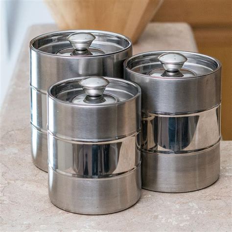 stainless steel canisters set of 3 qualways llc