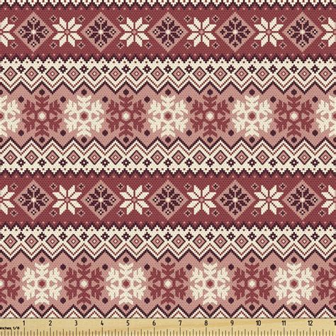 Ambesonne Nordic Fabric By The Yard Ancestral Classic