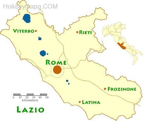Nice Map Of Italy Lazio Region Day Trips From Rome Italy Map Travel