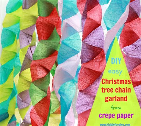 Christmas Crafts For Kids Crepe Paper Christmas Tree Chain Garland