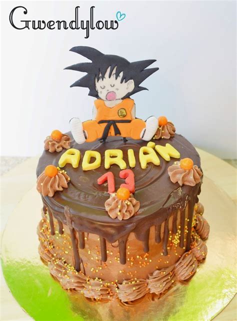 Great savings & free delivery / collection on many items. Tarta Chocolate chorreante con topper de Goku (Dragon ball ...
