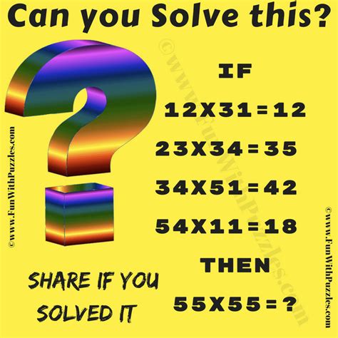 Hard Maths Logic Riddle For School Students With An Answer Fun With