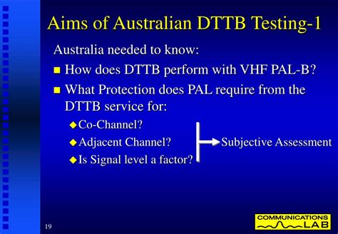Ppt Australian Dttb Lab Tests Methodology And Results Summary