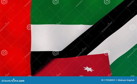 The Flags Of United Arab Emirates And Jordan News Reportage Business