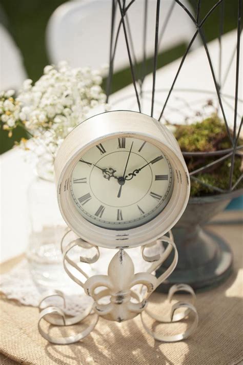 The Bride Chose Vintage Clocks To Decorate Reception Tables Shabby