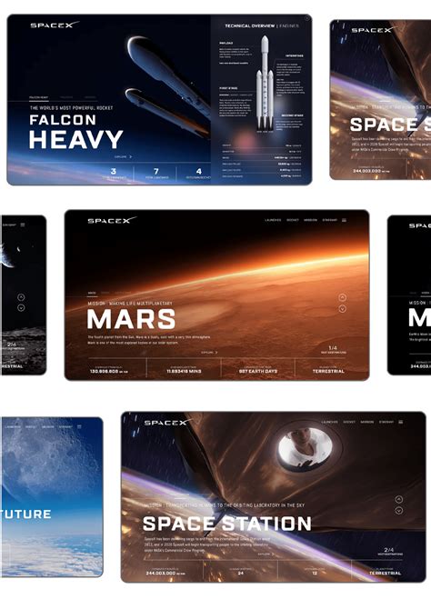 Spacex Website Redesign On Behance Coperate Design Web Ui Design