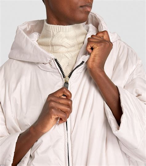 Max Mara White Padded Hooded Coat Harrods Uk