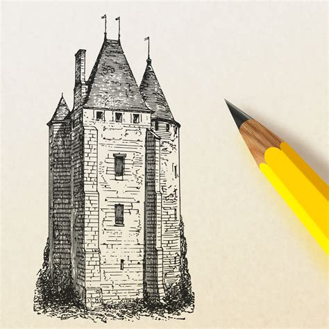 Castle Drawings Pencil