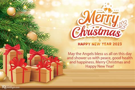 Merry Christmas Happy New Year 2023 Holiday Wishes Cards