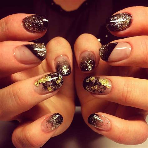 Fashionable and beautiful manicure design, unusual and stylish ideas in nail art, technologies for their implementation. Black & Gold Nail Designs: 51 Fabulous Ways To Rock'em
