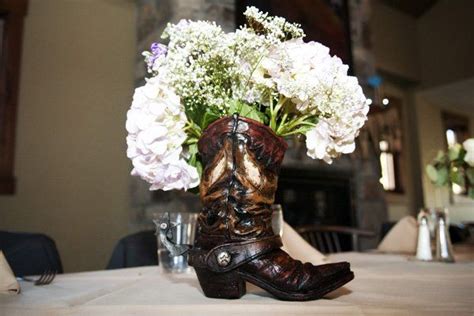 Centerpieces Rustic Wedding Wedding Themes Rustic Cowboy Boot
