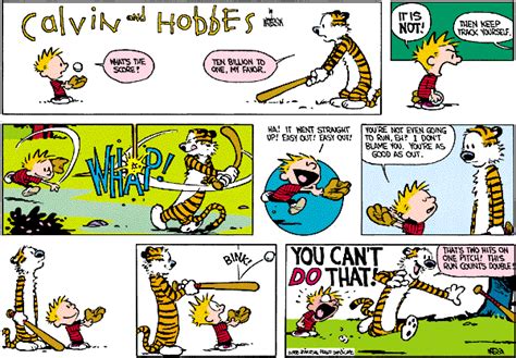 A Little Calvin And Hobbs Baseball Cartoon For Your Sunday Baseball