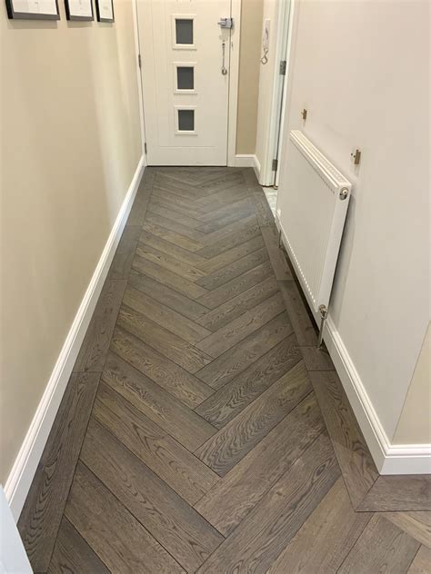Small Hallway Flooor Herringbone Wood Floor Wood Floor Design