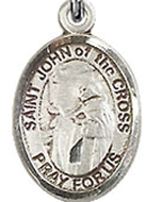 St John Of The Cross 50 Oval Sterling Silver Side Medal