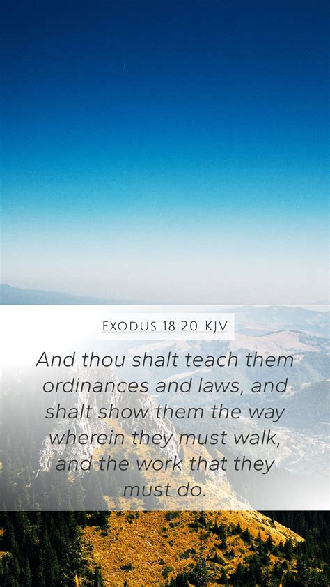Exodus 18 20 KJV Mobile Phone Wallpaper And Thou Shalt Teach Them