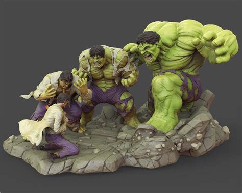 Hulk Turned 3d Printed Model Stl Toy Art Jedi Armor Barbarian King