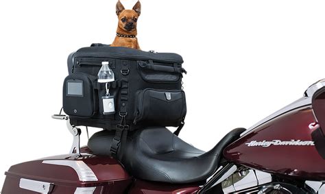 Kuryakyn 5288 Black Textile Motorcycle Pet Carrier Palace For Harley