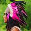 Pink Feather Headdress – Indian  Novum Crafts