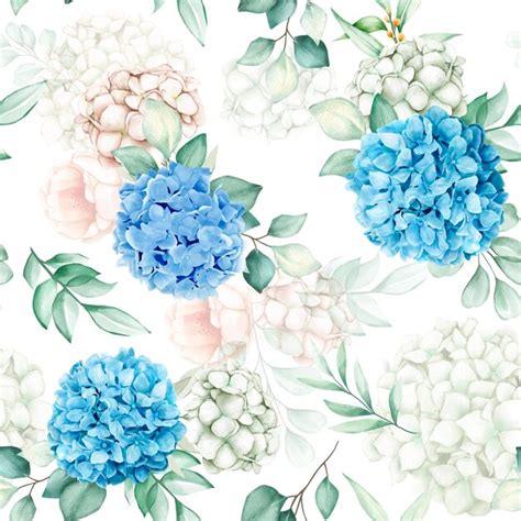 Premium Vector Elegant Watercolor Floral Seamless Pattern