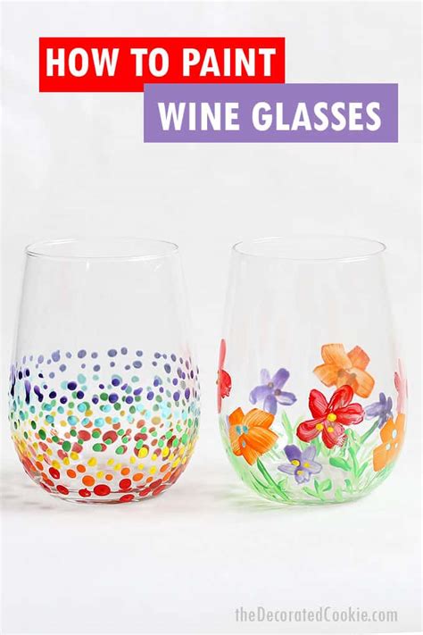 Wine Glass Painting How Tos And 17 Painted Wine Glass Ideas