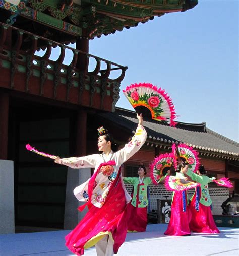 Korean Traditional Dance Performance Buchaechum At Suwon A Photo On