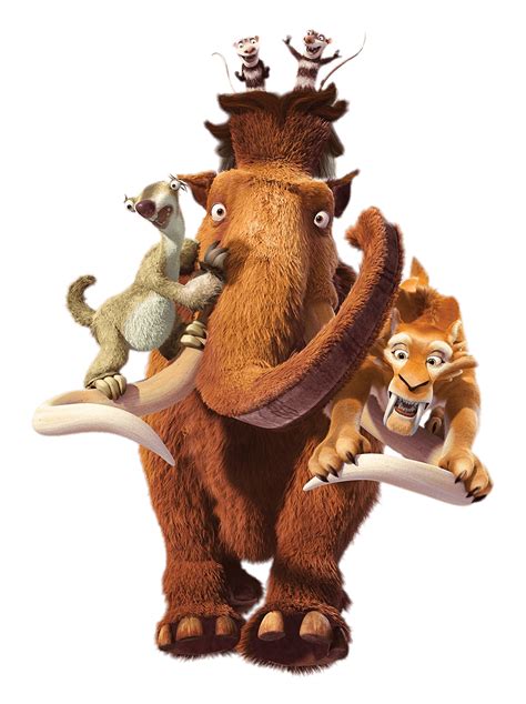 Ice Age Characters On Manny The Mammoth Transparent Png Stickpng