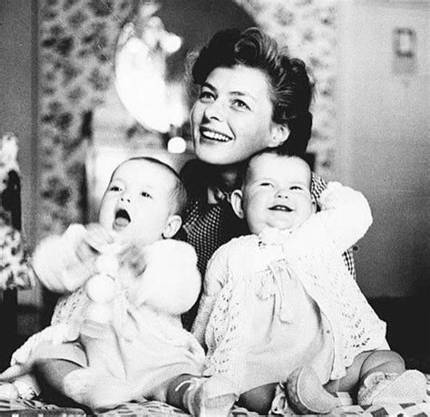 Ingrid Bergman And Her Twin Daughters 1954 Ingrid Bergman Mothers