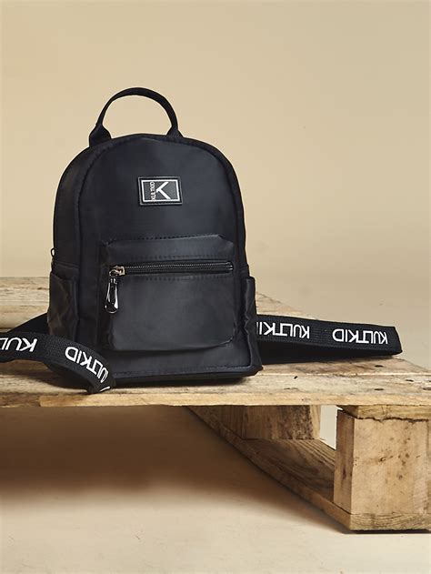 Logo Strap Backpack In Onyx Kids Premium Streetwear Brand Kultkid