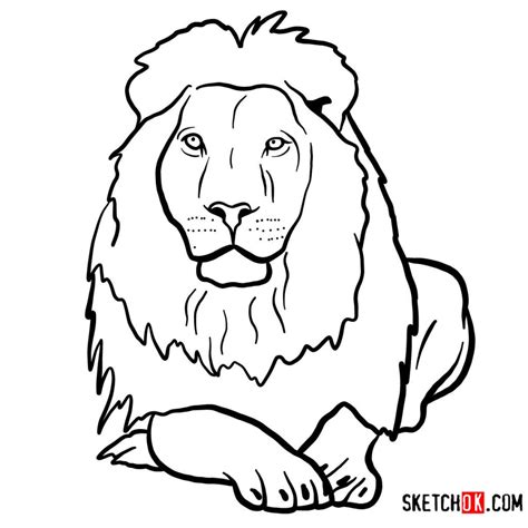 Did your child draw a creepy drawing as well? How to draw a Lion head | Wild Animals - SketchOk - step ...