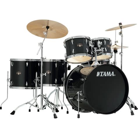 Tama Imperialstar 6 Piece Drum Kit Hairline Black Whardware Ie62h6whlb