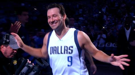 Tony Romo Introduced As Part Of The Dallas Mavericks Vs Denver