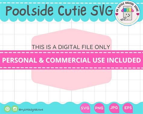 Poolside Cutie Svg Pool Party Svg Clipart Summer Pool Etsy