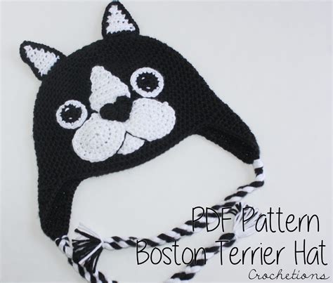 Boston Terrier Hat Crochet Pattern Crochetions