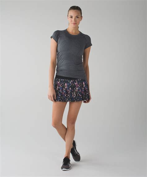 Get the billy ray cyrus steeze. Lululemon Pleat To Street Skirt II - Floral Backdrop Black ...