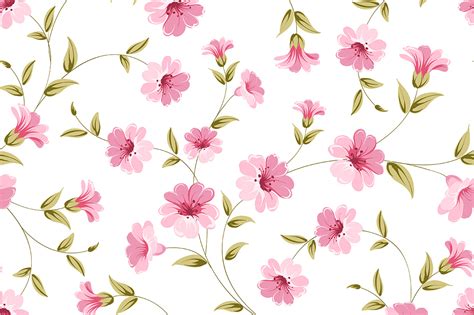 Pink Flowers Fabric ~ Patterns On Creative Market