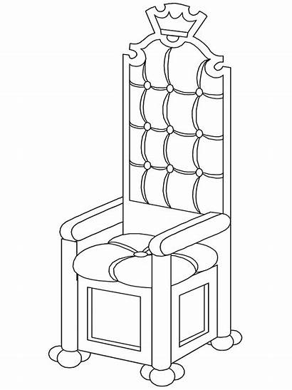 Throne Chair Coloring King Drawing Pages Fantasy