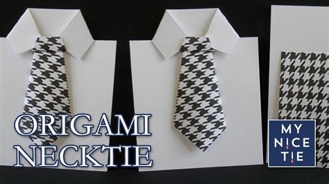 How To Fold An Origami Necktie Greeting Card With Origami Shirt