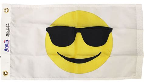 Buy Smiley Face 12 X18 Nylon Flag With Sunglasses Flagline