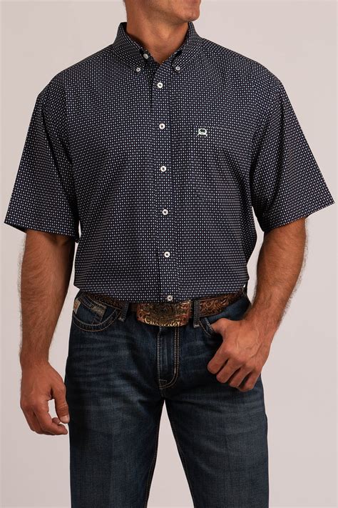 Casual Button-Down Shirts Cinch Men's Short Sleeve ArenaFlex Button 