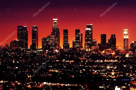 Los Angeles Skyline At Night — Stock Photo © Logoboom 32909919
